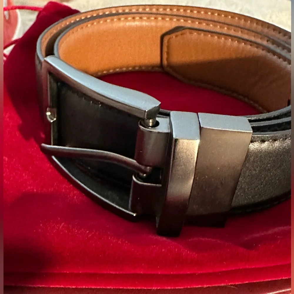 ROWLAND THOMAS KAYIMAN BLACK LUXURY BELT 1.575
